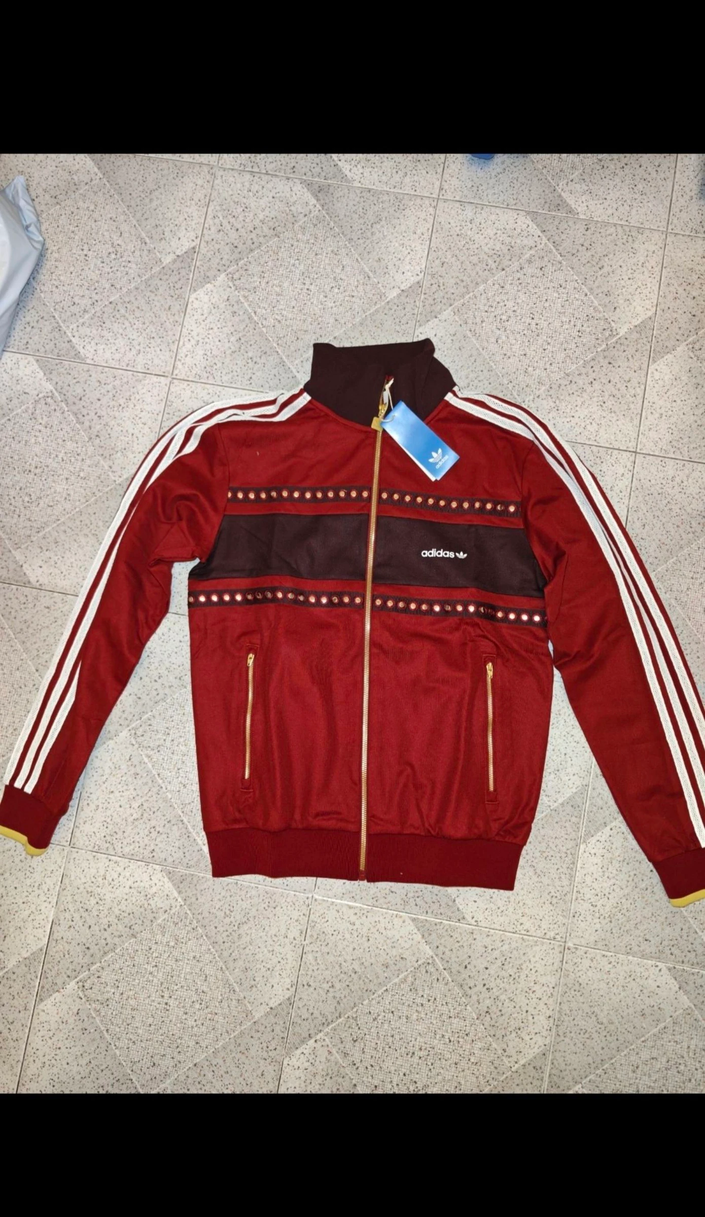 Chaqueta roja Adidas Track Top unisex talla S